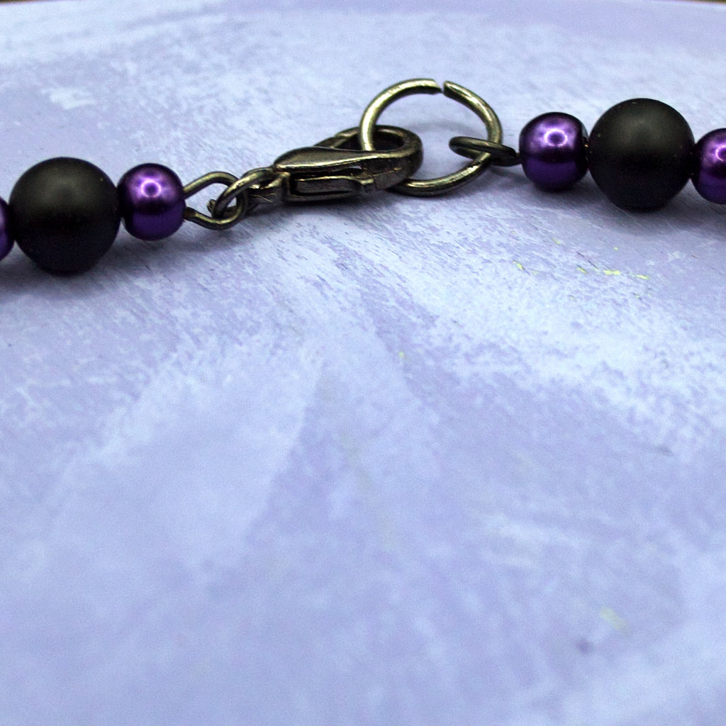 black flower necklace