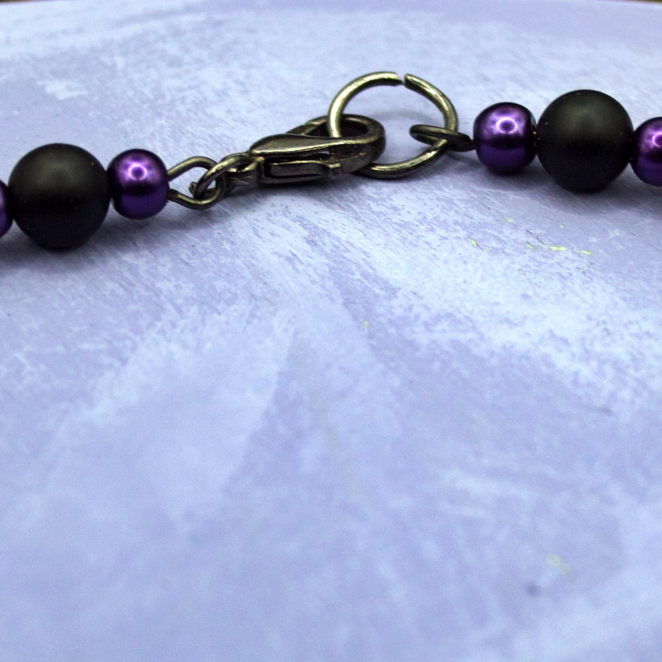 black flower necklace