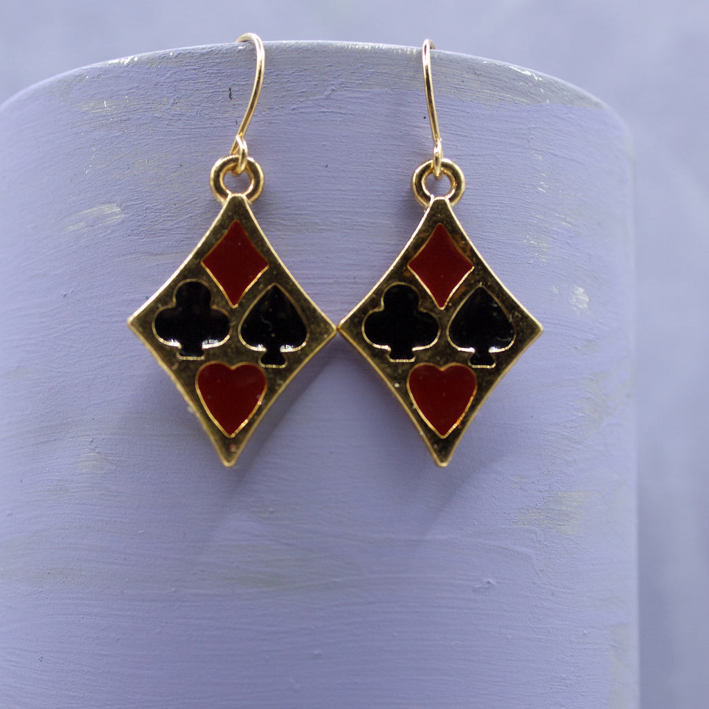 Card suit earrings