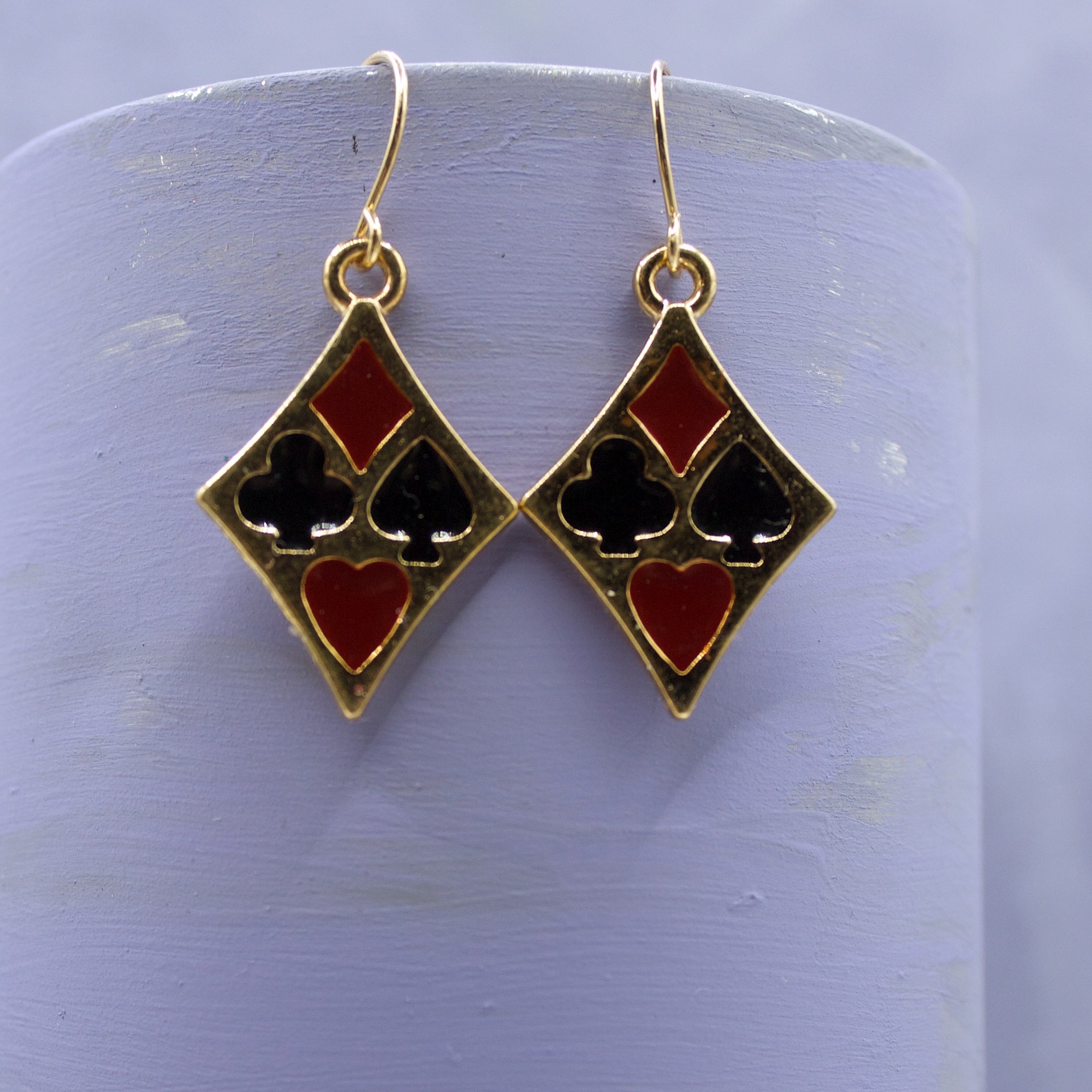 Card suit earrings