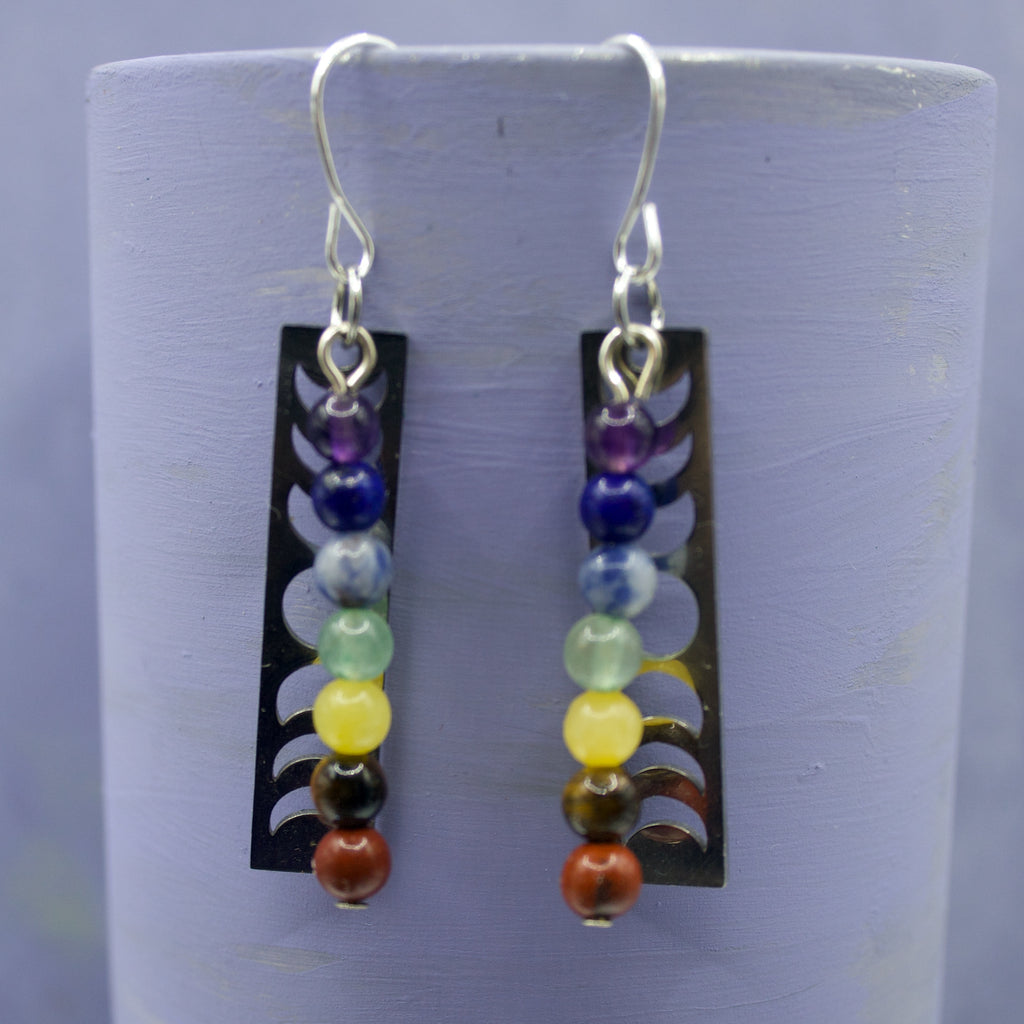 Chakra moon phase earring