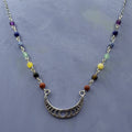 Chakra moon phase necklace