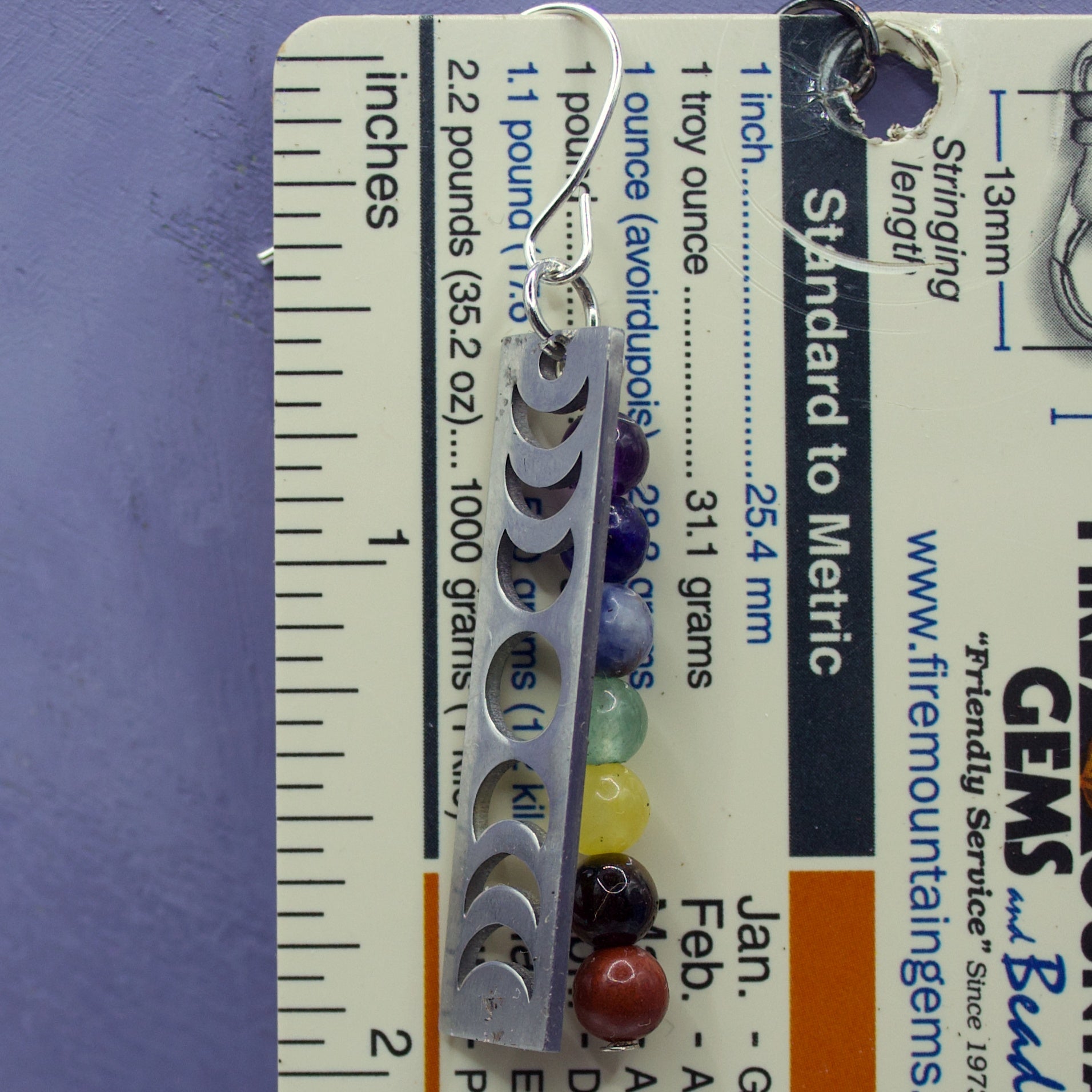 Chakra moon phase earring