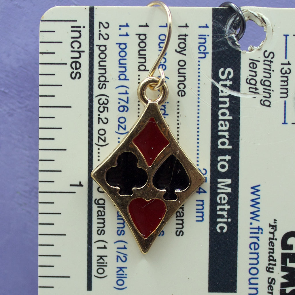 Card suit earrings