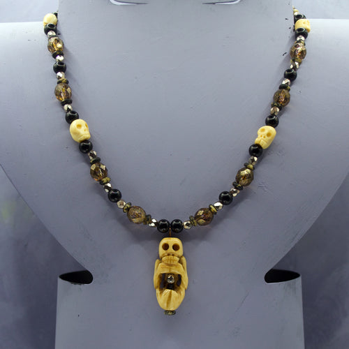 Bone skeleton necklace